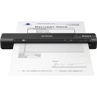 Epson WorkForce ES-60W, snelle draadloze mobiele A4-scanner met Wi-Fi-connectiviteit, ScanSmart-technologie en LCD-scherm