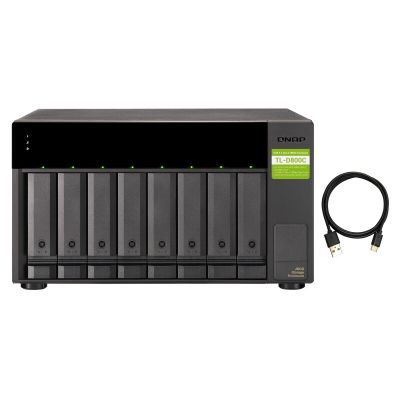 QNAP TL-D800C behuizing voor opslagstations HDD-/SSD-behuizing Zwart, Grijs 2.5/3.5"