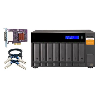 QNAP TL-D800S behuizing voor opslagstations HDD-/SSD-behuizing Zwart, Grijs 2.5/3.5"