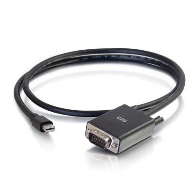 C2G 6ft Mini DisplayPort[TM] mannelijk naar VGA mannelijk actieve adapterkabel - Zwart