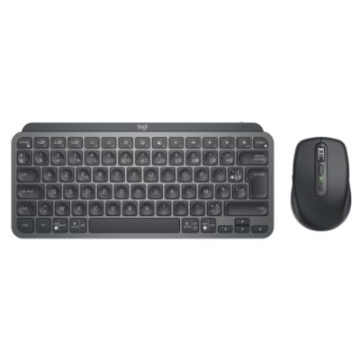 Logitech 920-011055 toetsenbord Inclusief muis Kantoor RF-draadloos + Bluetooth AZERTY Frans Grafiet