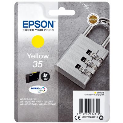 Epson Padlock Singlepack Yellow 35 DURABrite Ultra Ink