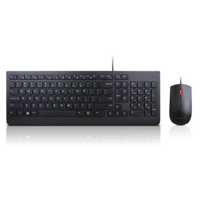 Lenovo 4X30L79883 toetsenbord Inclusief muis Universeel USB QWERTY Amerikaans Engels Zwart