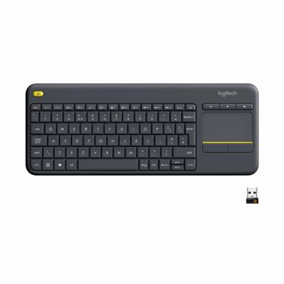 Logitech K400 Plus Tv toetsenbord Universeel RF Draadloos QWERTZ Zwitsers Zwart