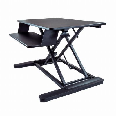 StarTech.com Zit Sta Bureau Converter met Toetsenbordlade, In Hoogte Verstelbaar Ergonomisch Ruim Bureau/Bureaublad (88 x 53cm), Geschikt voor 2 Monitors, Voorgemonteerd