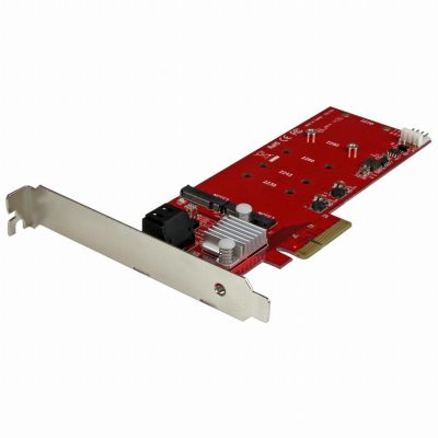 StarTech.com 2x M.2 NGFF SSD RAID Controller Kaart plus 2x SATA III Ports, PCIe, Twee Slot PCI Express M.2 RAID Kaart plus Twee SATA Poorten