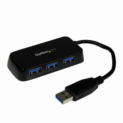 StarTech.com Draagbare 4-poorts SuperSpeed USB 3.0 hub - 5Gbps - zwart