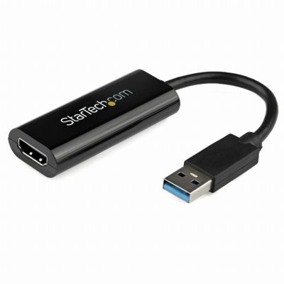 StarTech.com USB 3.0 naar HDMI Adapter - 1080p (1920x1200) - Compacte USB Type-A naar HDMI Display Adapter Converter voor Extra Monitor - Externe Video & Grafische Kaart - Zwart - Enkel Windows