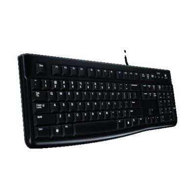 Logitech K120 Corded Keyboard toetsenbord USB Russisch Zwart