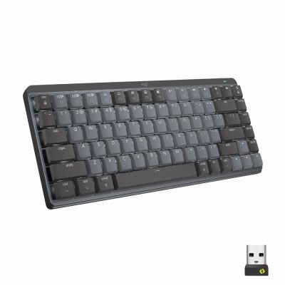 Logitech MX Mini Mechanical toetsenbord Kantoor RF-draadloos + Bluetooth QWERTZ Zwitsers Grafiet, Grijs