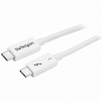 StarTech.com 50cm Thunderbolt 3 Kabel, 40Gbps, 100W PD, 4K/5K, Thunderbolt Gecertificeerd, Thunderbolt 4/USB 3.2/DisplayPort Compatibel, Wit