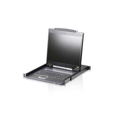 ATEN Lichtgewicht PS/2-USB VGA LCD Console met USB-Randapparatuur Ondersteuning