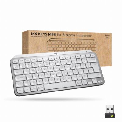 Logitech Mx Keys Mini For Business toetsenbord Kantoor RF-draadloos + Bluetooth QWERTY Engels Grijs