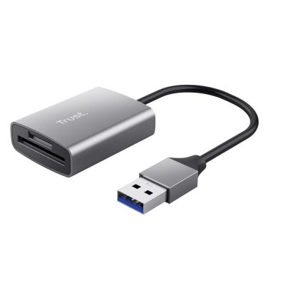 Trust Dalyx geheugenkaartlezer USB 3.2 Gen 1 (3.1 Gen 1) Aluminium