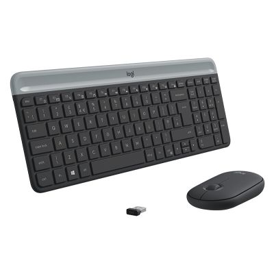 Logitech MK470 toetsenbord Inclusief muis Universeel RF Draadloos QWERTZ Zwitsers Grafiet