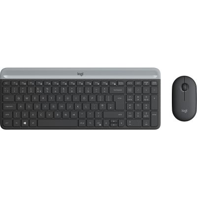 Logitech MK470 toetsenbord Inclusief muis Universeel RF Draadloos QWERTY Scandinavisch Grafiet