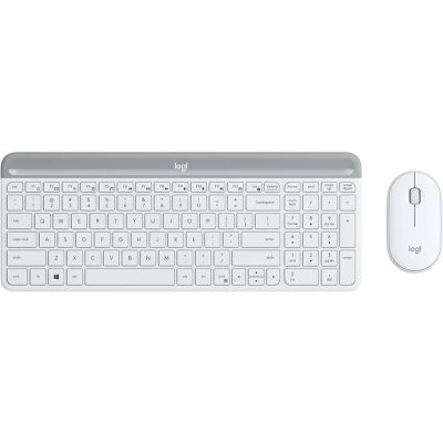 Logitech MK470 toetsenbord Inclusief muis Universeel RF Draadloos QWERTY Scandinavisch Wit