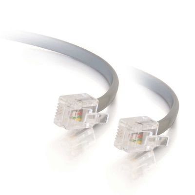 C2G 10m RJ11 6P4C Straight Modular Cable Signaalkabel Grijs