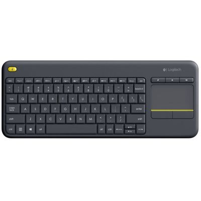 Logitech K400 Plus Tv toetsenbord RF Draadloos QWERTZ Duits Zwart