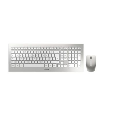 CHERRY DW 8000 toetsenbord Inclusief muis RF Draadloos QWERTY Spaans Zilver, Wit