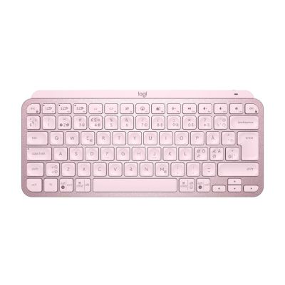 Logitech MX Keys Mini toetsenbord Universeel RF-draadloos + Bluetooth QWERTY Scandinavisch Roze