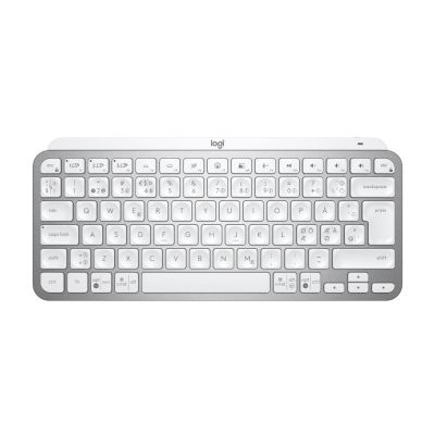 Logitech MX Keys Mini for Business toetsenbord Kantoor RF-draadloos + Bluetooth QWERTY Scandinavisch Aluminium, Wit