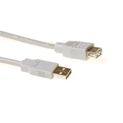 ACT USB 2.0 A male - USB A female ivoor 3,00 m