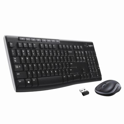 Logitech Wireless Combo MK270 toetsenbord Inclusief muis RF Draadloos QWERTY US International Zwart, Zilver