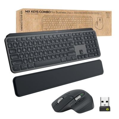 Logitech MX Keys combo for Business Gen 2 toetsenbord Inclusief muis Kantoor RF-draadloos + Bluetooth QWERTY UK International Grafiet