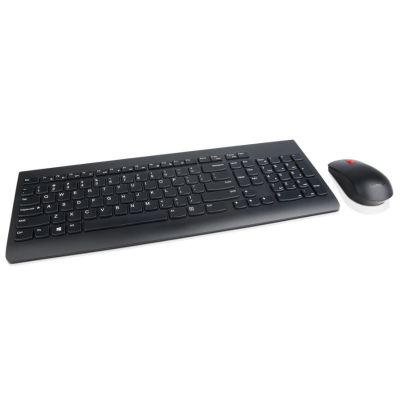 Lenovo 4X30M39474 toetsenbord Inclusief muis Universeel RF Draadloos QWERTY Grieks, Amerikaans Engels Zwart