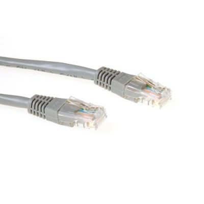 ACT Grijze 0,5 meter U/UTP CAT6 patchkabel met RJ45 connectoren