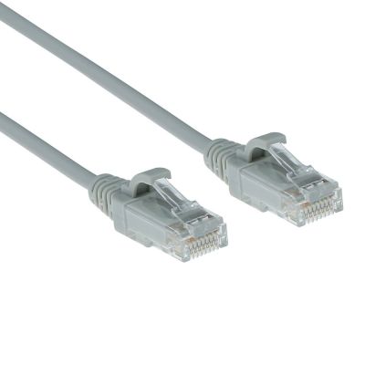 ACT Grijze 0.5 meter LSZH U/UTP CAT6 datacenter slimline patchkabel snagless met RJ45 connectoren