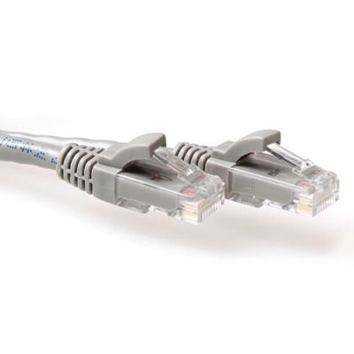 ACT Grijze 4 meter U/UTP CAT6A patchkabel snagless met RJ45 connectoren