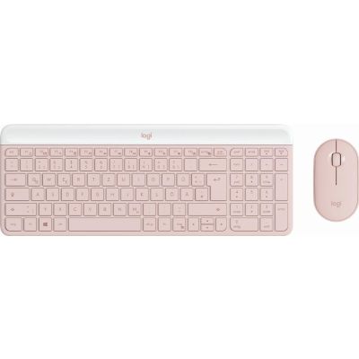 Logitech MK470 Slim Combo toetsenbord Inclusief muis Kantoor RF Draadloos QWERTZ Duits Roze