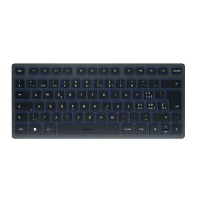 CHERRY KW 7100 MINI BT toetsenbord Universeel Bluetooth QWERTZ Zwitsers Blauw