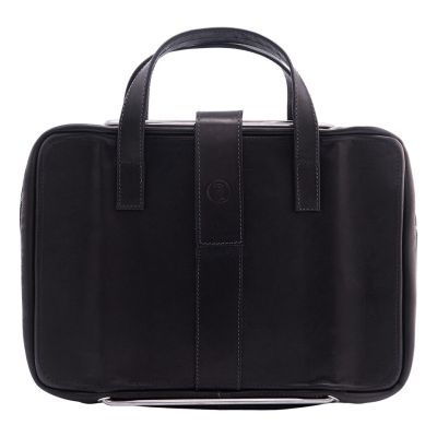 R-Go Tools Laptoptas R-Go Viva, full-grain leer, ergonomisch met geïntegreerde laptopstandaard, sociaal product, voor 15,6 inch, zwart