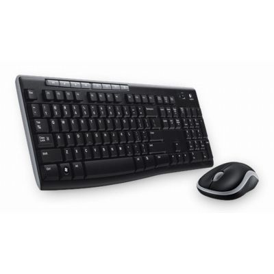 Logitech Wireless Combo MK270 toetsenbord Inclusief muis RF Draadloos Grieks Zwart