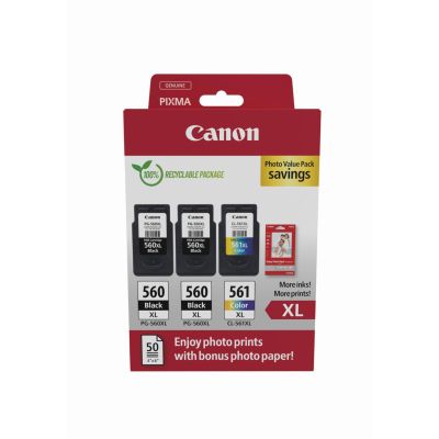 Canon 3712C012 inktcartridge 3 stuk(s) Origineel Hoog (XL) rendement Zwart, Cyaan, Magenta, Geel