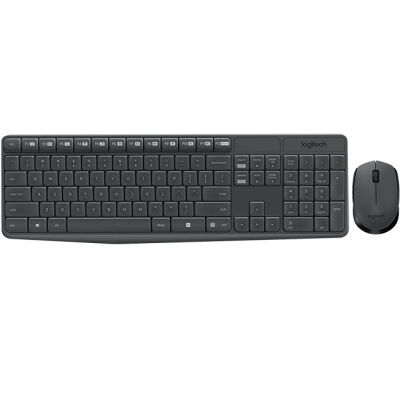 Logitech MK235 toetsenbord Inclusief muis RF Draadloos Portugees Grijs