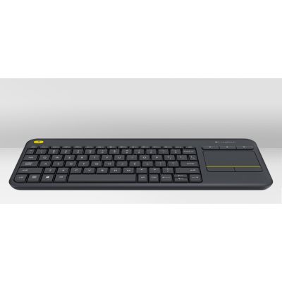 Logitech K400 Plus Tv toetsenbord RF Draadloos QWERTZ Tsjechisch Zwart