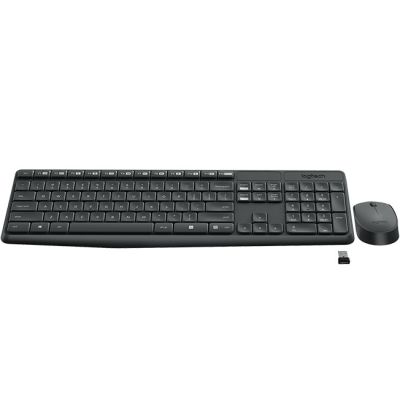 Logitech MK235 toetsenbord Inclusief muis RF Draadloos Tsjechisch Grijs