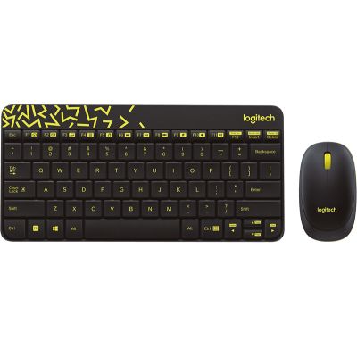 Logitech MK240 Nano Wireless Keyboard and Mouse Combo toetsenbord Inclusief muis RF Draadloos Russisch Zwart