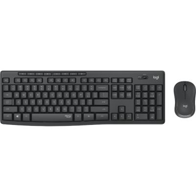 Logitech MK295 Silent Wireless Combo toetsenbord Inclusief muis Kantoor RF Draadloos Russisch Grafiet