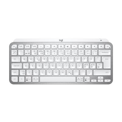 Logitech MX Keys Mini toetsenbord Universeel RF-draadloos + Bluetooth QWERTY Scandinavisch Grijs