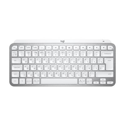 Logitech MX Keys Mini toetsenbord Universeel RF-draadloos + Bluetooth QWERTY Russisch Grijs