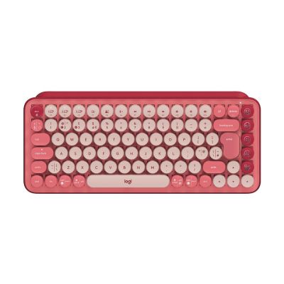 Logitech Pop Keys toetsenbord Universeel RF-draadloos + Bluetooth QWERTY Brits Engels Bordeaux rood, Roze, Roze