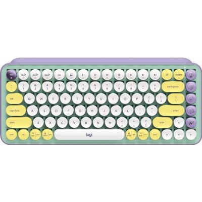 Logitech POP Keys toetsenbord Universeel RF-draadloos + Bluetooth QWERTY Portugees Groen, Violet, Wit, Geel