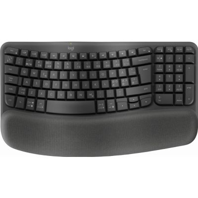 Logitech Wave Keys for Business toetsenbord Kantoor RF-draadloos + Bluetooth QWERTY Deens, Fins, Noors, Zweeds Grafiet