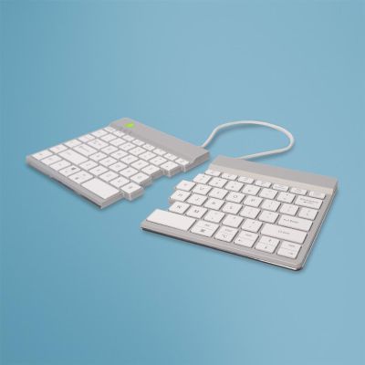 R-Go Tools Ergonomisch toetsenbord R-Go Split Break met pauzesoftware, gesplitst toetsenbord, QWERTY (US), Bluetooth, wit