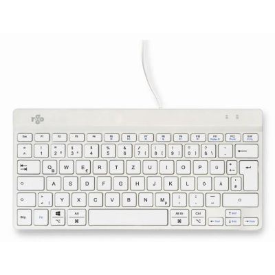 R-Go Tools Ergonomisch toetsenbord R-Go Compact Break, compact toetsenbord met pauzesoftware, QWERTZ (DE), bedraad, wit